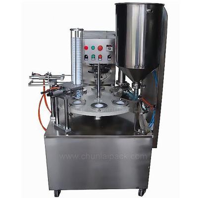 China Rotary Type Ice Cream Cup Food Filling Sealing Machine for sale