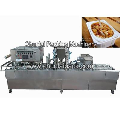 China High Production BG60-6C Full Automatic Packing Machine Wenzhou Chunlai Food Rice Box Filling Sealing Machine for sale