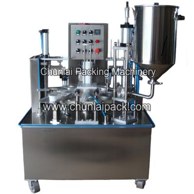 China Beverage Coffee Paper Cup Packing Machine Rotary Sealing Machine Price for sale