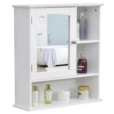 China Wall Mounted Bathroom Furniture Bestselling Sunrise Mirror Cabinet MDF Bathroom Storage Mirror Cabinet With Shelves for sale