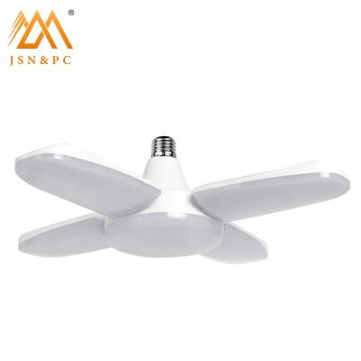 China Factory Price 110V 220V E27/B22 Residential Foldable Fan Blade Led Garage Light 60w for sale