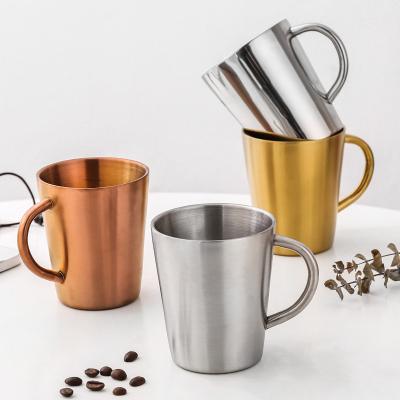 China Durable High Quality Double Layer Beer Mug Stainless Steel Coffee Mug With Handle for sale