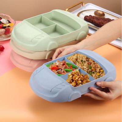 China Divided room for different food newcomer baby bib silicone dish eco-friendly strong non-toxic material feeding container and soft food dish for sale