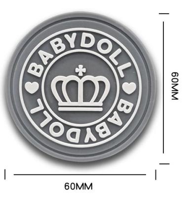 China Handmade Custom Soft Silicone Patch Rubber Apparel Label 3d Embossed PVC Badge for sale