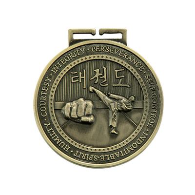 China Sports Custom Medal Sports Custom Medal Souvenir Plated Zinc Alloy LOGO Running Medals Taekwondo Medal for Sports Game for sale