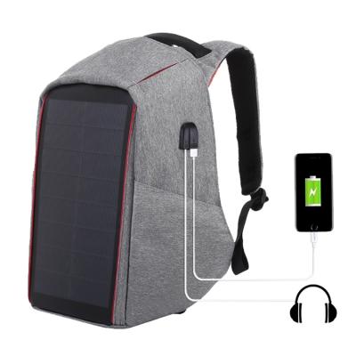 China With Solar Anti Theft Wholesale Fashion High Quality Mens USB Bag Travel Outdoor Smart Laptop Business Solar Backpack With Solar Panel for sale