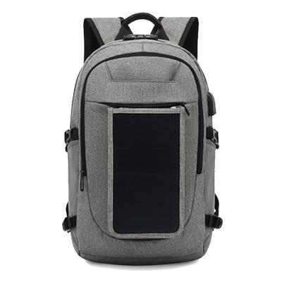 China Custom High Quality Anti Theft Travel Anti Theft Waterproof Laptop Usb Charging Smart Backpack Solar Powered Panel Backpack With Powerbank for sale