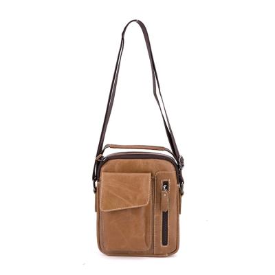 China Fashion Shoulder Genuine Leather Cross - Body Bag Messenger Men Sling Bags for sale