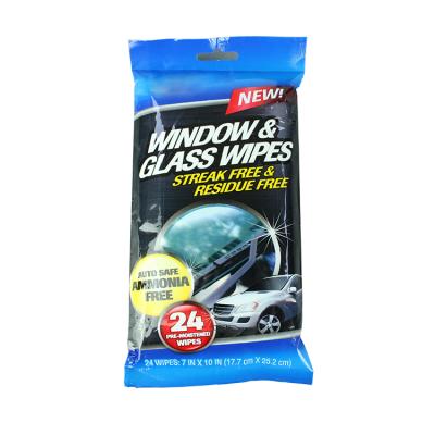 China Wholesale Automotive Car Cleaning Cloths Cleaning Cloth Car Window Glass Damp Cloth 24pcs for sale