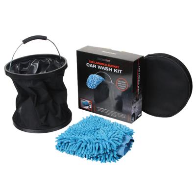 China Chenille Wash Mitt Set with Bucket, Wash Mitt Car for sale