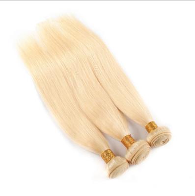 China Silky Straight Wave Factory 12A Grade Cuticle Aligned Virgin 100% Straight Volume Bundles 613 Blonde Hair Extension for sale