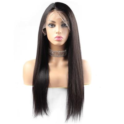 China Ross Pretty China Natural Color Long Tangle Free Swiss Lace Front Wig For Indian Raw Colored Women Hair Lace Front Wig 100% for sale