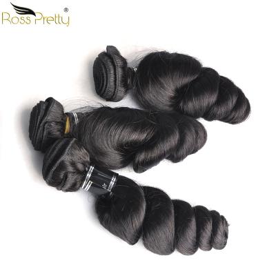 China Ross Pretty Factory Price Loose Wave Virgin 3 Bundles With Sheer 13x4 Lace Headband Peruvian Hair With Natural Hairline for sale