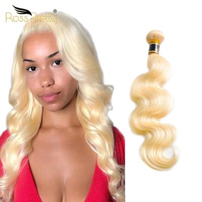 China Silky Straight Wave Blonde 613 Russian Virgin Hair Wholesalers Bulk Bundles Raw Virgin Hair Bundle Free Sample Cuticle Aligned for sale