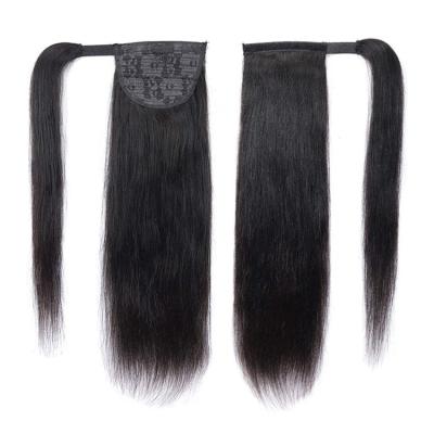 China High Quality 13A Virgin Remy Hair Natural Color Hair Ponytail Ponytail Extensions Ponytail Extensions for sale