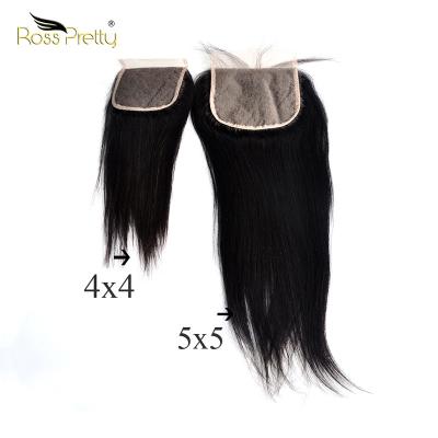 China Ross Pretty Straight 10A High Quality 14 Inch Hair With 5x5 Straight Bone Frontal Closure for sale