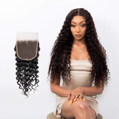 China Silky Straight Wave 13X4 Human Hair 4X4 gs hd 5x5 Lace Frontal Closure High Quality 100% Transparent High Quality for sale