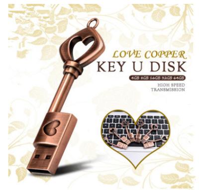 China Creative Wholesale Creative Heart Shaped USB Flash Drive Gift Gift Metal USB Key Logo for sale