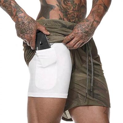 China QUICK DRY Private Label Fitness Sport Gym Workout Men's Running Cycling Shorts With Phone Pocket for sale