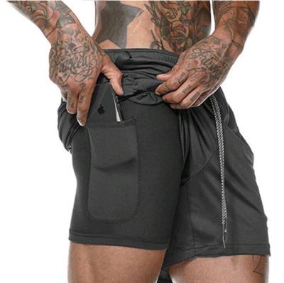 China QUICK DRY Men's Sports Fitness Workout Gym Wear Running Cycling Shorts With Phone Pocket for sale