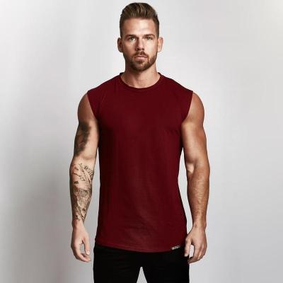 China Custom Logo QUICK DRY M-3XL Plus Size Cotton Running Sports Tank Top Breathable Coloring Elastic Fitness Invest Men for sale