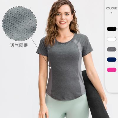 China Custom Logo Antibacterial Plus Size Tops Fitness T-shirt Workout Yoga Running Shirts For Women for sale