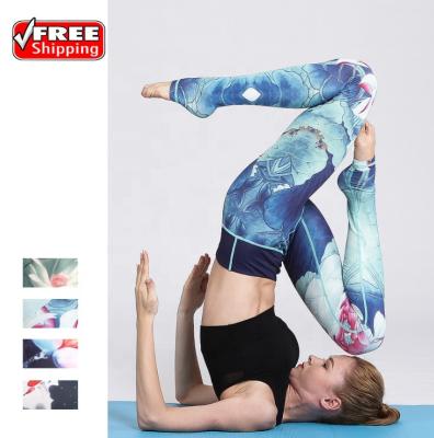 China Breathable Custom Spandex Compression Leggings Fitness Yoga Pants High Waisted Workout Women Gym Wear for sale