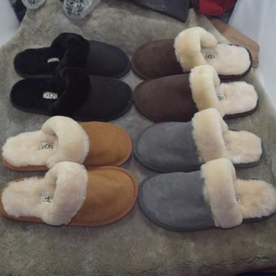 China Cushioning new warm autumn and winter sheep shearing men and women full-toed shoes indoor sheepskin slippers home shoes wholesale for sale