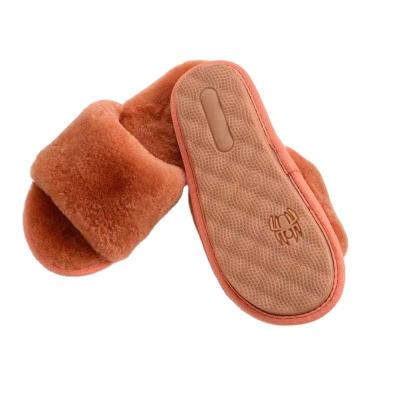 China Fashion Trend Factory Fur Slippers Wholesale Indoor Men's and Women's Australian Wool Real Fur Warm Slippers for sale