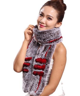 China Factory Wholesale Winter Trendy High Quality Warm Leather Fashion Ladies Long Fur Scarf Fluffy Armor for sale