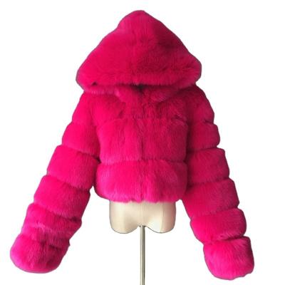 China 2021 Hot Sale Ladies Winter Cropped Fur Coat Jacket Style Women Faux Fox Fur Coats Short Faux Fur Coat Anti-wrinkle for sale