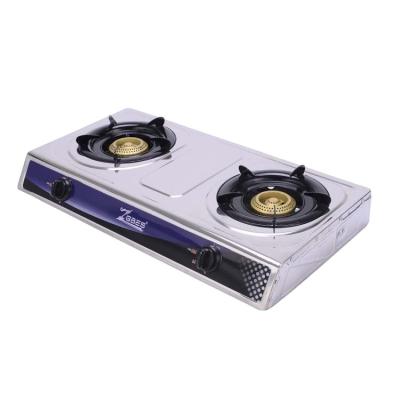 China New Household Stainless Steel Double Burner Stove Hot Selling Type Good Price Good Quality for sale