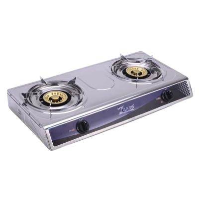 China Hot Selling Cheap Custom Wholesale Household Stainless Steel Double Burner Stove Good Quality for sale