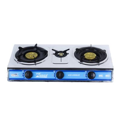 China Widely Used Household Good Quality Special Design Stainless Steel Triple Burner Stove for sale