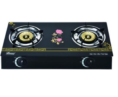 China High Quality Glass Household Panel Gas Stove 2 Burner Home Appliance for sale