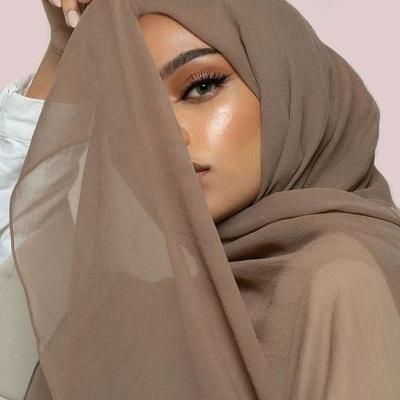 China Scarves Hijab Women Drop Shipping 50 Colors Solid Color Scarf Chiffon Hijab Wholesale Simple Women for sale