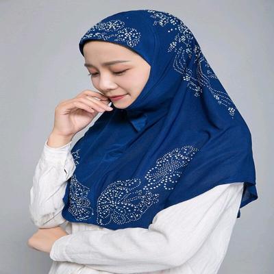 China Instant hijab wholesale arabic modal one piece instant hijab muslim women hijab with crystal for sale