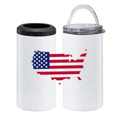 China Sustainable USA Warehouse Stocked Fast Delivery Sublimation Ribbon 4 In 1 Cooler Box With Double Lids for sale