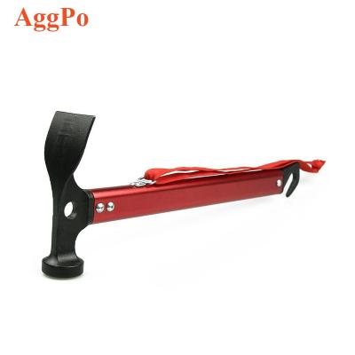 China Long Handle Aluminum Alloy Nail Hammer Carbon Steel Outdoor Ground Head Hammer Camping Canopy Tent Accessories Outdoor Hammer for sale