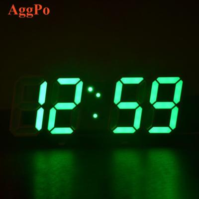 China Modern LED Alarm Clock 3D 4 Digit Night Light Timer Electronic Digital Desk Clock for sale