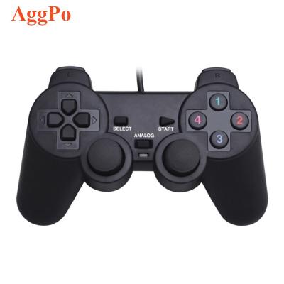 China USB Wired Computer USB Wire Black Gamepad PC Game Controller Home Game Console Gamepad Cable Promotional Giveaway for sale