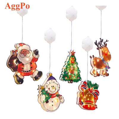 China De Chirstmas New LED Decor Holiday Decoration Lights Elderly Bells Snowman Elk Christmas Tree Sucker Lights for sale