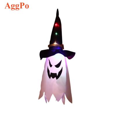 China Creative Ghost Wizard Halloween Decoration Ornaments Haunted House Scene Horror Atmosphere LED Layout Lights for sale