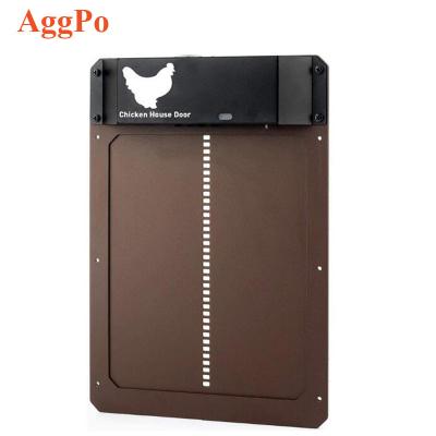 China Amazon Modern Hot Selling Automatic Chicken Cage Door Opener With Timer DC Operated Aluminum Full Light Sensing for sale