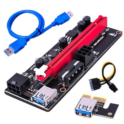 China With SATA 15pin Express Power Cable 6pin Riser to NEW VER 009S PCI-E 6pin 1x to 16x Card Supplement USB 3.0 PCIE Power GPU Cable Adapter VER009S for sale