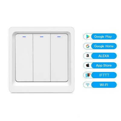 China Factory Supply Alexa USA Standard 1 Strip Wall Touch Tuya Wifi Smart Glass Home Electric Lamp Switch Shipping & Handling - DS101 for sale