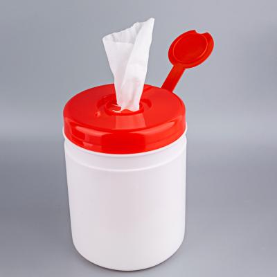 China New 1500Ml Alcohol Paper Towel Sterile Wet HDPE Bucket Plastic Paper Jars With Lids for sale