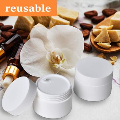 China Leak proof new fashion 5G 15G 20G 30G 50G pe Matte Plastic Cosmetic 8Oz jar with lids for sale