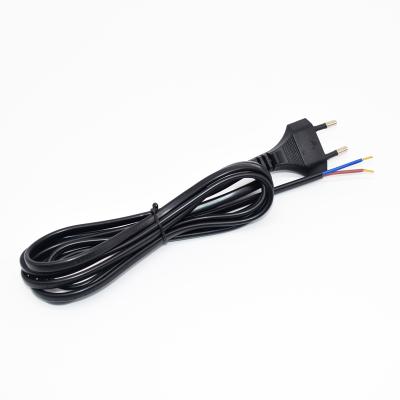 China Lights 2*0.75mm2 EURO AC 2 Pin Round Plug Wire EU Power Cord Power Extension Cable For Table Lamp Floor Lamp for sale