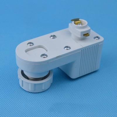 China White Black Spot Light PC Track LED Tri-wire Connector Head Lighting Accessories for sale